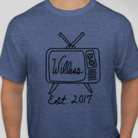 Willess Retro TV Vintage Heather Blue T-Shirt