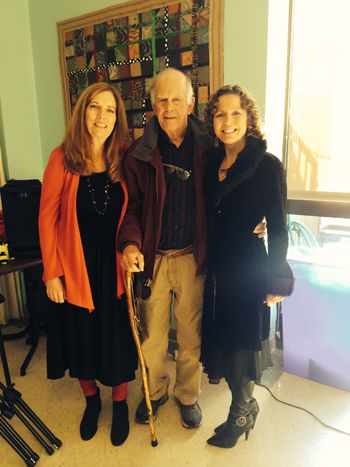 Carolyn Gauthier, my Dad and me after my Bread & Roses show at the SF V.A. Hospital
