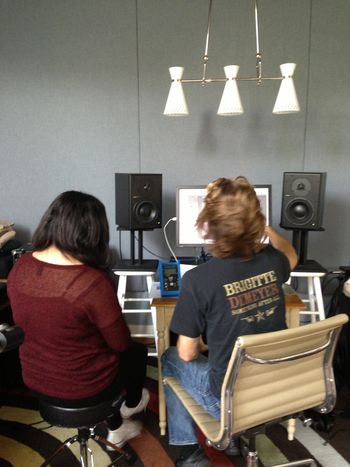 Comping vocals at James Nash's studio
