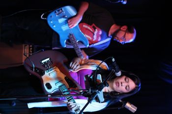 Jeff on bass, Irene on guitar, International Pop Overthrow Seattle, August 2016

