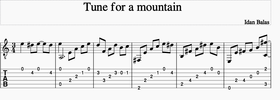 "Tune for a Mountain" Full Score and Tabs