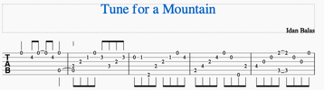 "Tune for a Mountain" Tabs Version
