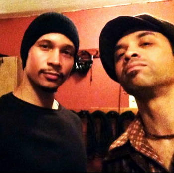 Jason Gill and Swang posin' in the studio. Photo by Jason.
