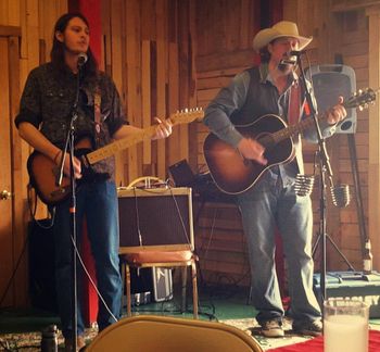 Travis & Kendell Scott spreading some dirt at Honker Hill Winery, Carbondale, IL

