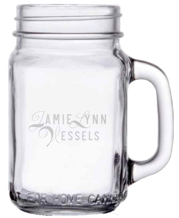 Jamie Lynn Vessels Mason Jar Drinking Glass (16oz.)