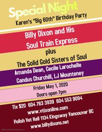Billy Dixon and his Soul Train Express (POSTPONED)