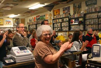 Val Camilletti, and the crowd. They were the most fun audience to play for! And there's no better fan to have than Val!
