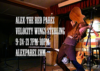 www.alexparez.com Alex The Red Parez aka El Rojo! Live! At Velocity Wings  in Sterling, VA! Friday, September 24th, 2021 7:00pm-10:00pm
