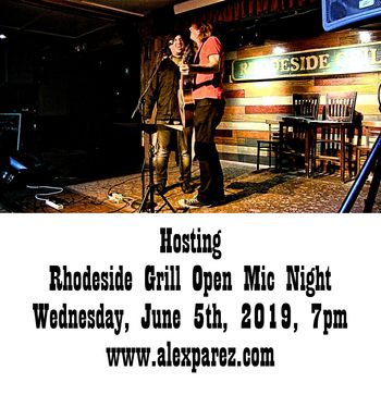 Alex The Red Parez aka El Rojo Hosting Open Mic Night Wednesday Night at Rhodeside Grill June 5th, 2019 7pm www.alexparez.com
