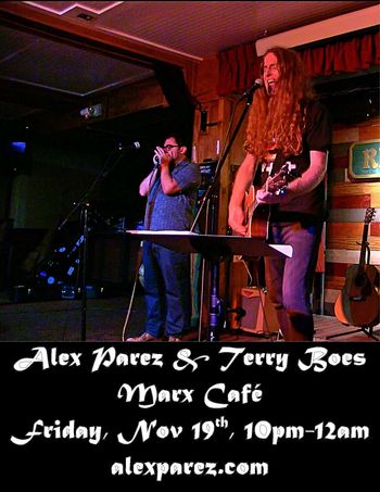 www.alexparez.com Alex The Red Parez aka El Rojo and a Hell Rojo, Terry Boes, Return to Marx Cafe in Washington, DC! Friday, November 19th, 2021 10:00pm-12:00am

