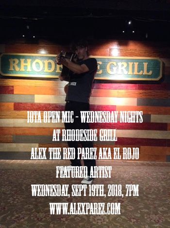 IOTA OPEN MIC - WEDNESDAY NIGHTS at Rhodeside Grill - featured artist 9-18-18, 7pm

