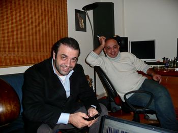 Two Great Friends - The Hit Making Duo - Haissam Zayed and Tony Saba at Tony Saba Studio, Beirut, Lebanon.
