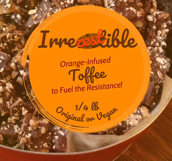 1/4 lb Box of Irrezestible Orange-Infused Toffee (Solstice Delivery)