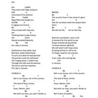 On a Day in January - Lyrics with Chords as Sandy Plays Them