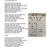Cold Cup of Water - Lyrics with Chords as Sandy Plays Them