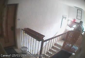 Ortiz family's surveillance camera documents Jack Teitel placing the bomb at their door step.
