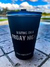 Mud Tire Black "Waiting on a Friday Night" 16oz Tumbler with Closable Lid