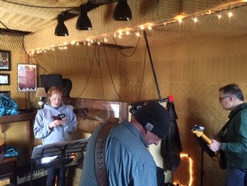 Maddy, Brian and Andrew recording 2019

