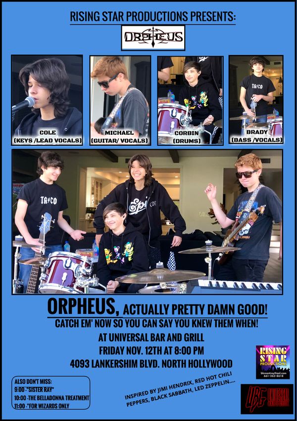 Orpheus Live Flyer