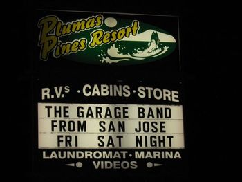 It's not Las Vegas, but our band name is up in lights!
