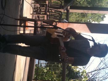 Playing the summer patio gig at The Frankenmuth Brewery around '12.
