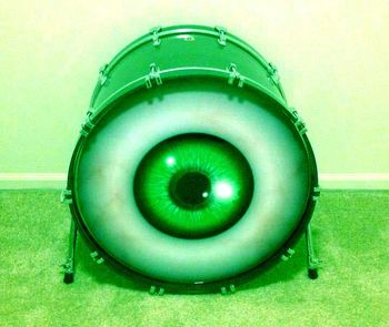 Oculous Orbis drumhead by Steve Smith
