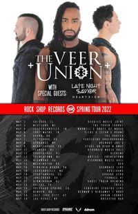 Rock Shop Records Spring Tour 2022 The VEER UNION, LATE NIGHT SAVIOR, HEARTSICK