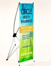 Indoor Banner with "X-Style" collapsible stan 24 x 60