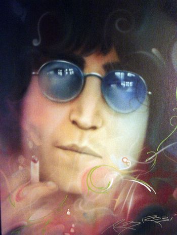 John Lennon 24''x 36'' Acrylic on Canvas (sold) 2001
