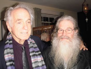 Ted and David Amram 13 years later at Psalm Salon... The Beard has grown...
