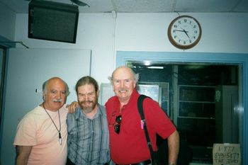 Gene Shay, Ted and Tom Paxton at the old WXPN Studios
