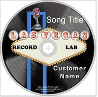Custom CD with your name and song title on LVRL record logo