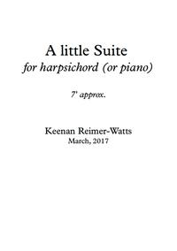 A Little Suite, for harpsichord or piano