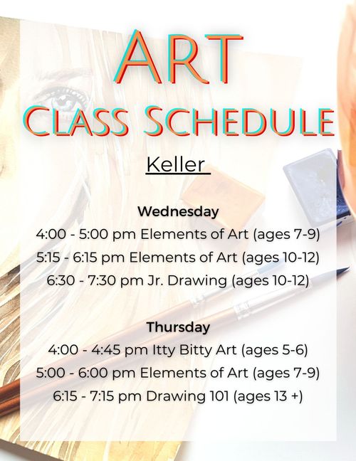 Kids art classes Keller, TX