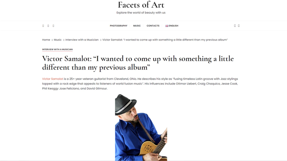 Check out my latest interview I did with Blog Magazine "Facets of Art" out of Russia.  Click pic to read.