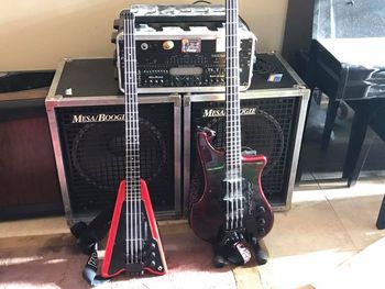 Steinberger P and Kubicki Factor w/Mesa Boogie M2000.
