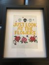 Just Look at the Flowers - The Walking Dead inspired cross stitch 