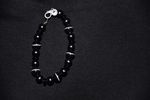 Black Beaded Necklace/Bracelet Set