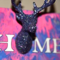Home Canvas with 3D Deer Head
