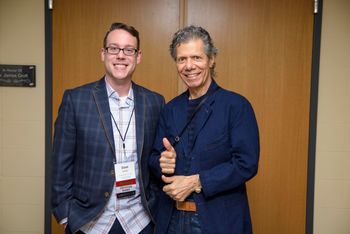 Hanging with Chick Corea backstage after receiving his ISJAC Hall of Fame Award

