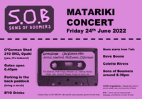 Colette Rivers plays Matariki Gig - With Sons of Boomers and Dave Boone
