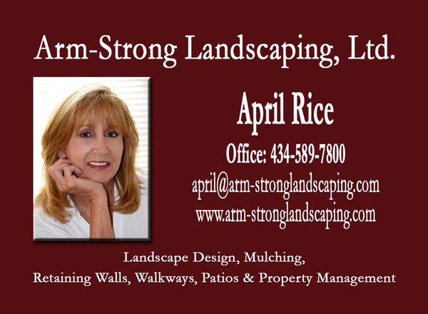 Call April today for your free estimate.
