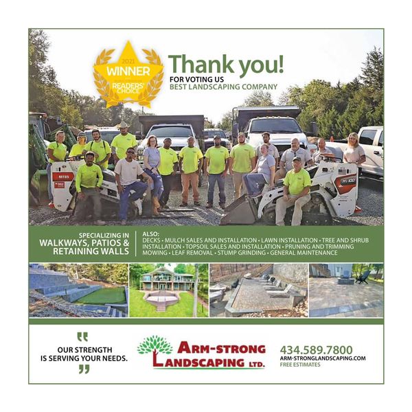 Thank you to our wonderful customers for voting us the #1 Landscaping firm in the area. Call us today for your free consultation.  

