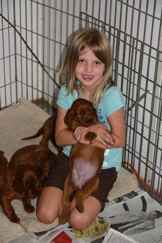 Sofie with puppy. 7/29/10
