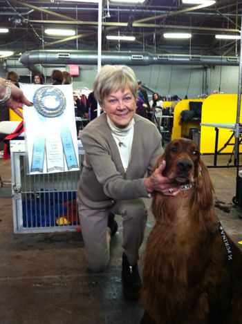 Grandma Ginny with Torrey behind the scenes at Westminster!
