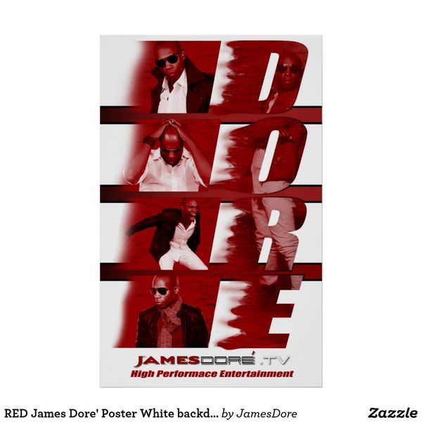 RED James Dore' Poster White backdrop