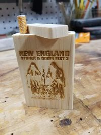 New England Stoner and Doom Fest 3 Lt. Ed. Custom Dugout one Hitter FREE Shipping in USA