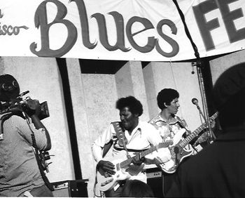 Mike videoing Albert Collins at the S.F. Blues Festival
