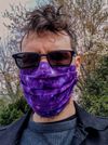 Black and purple space mask