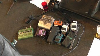 Chris Connolly's pedalboard.
